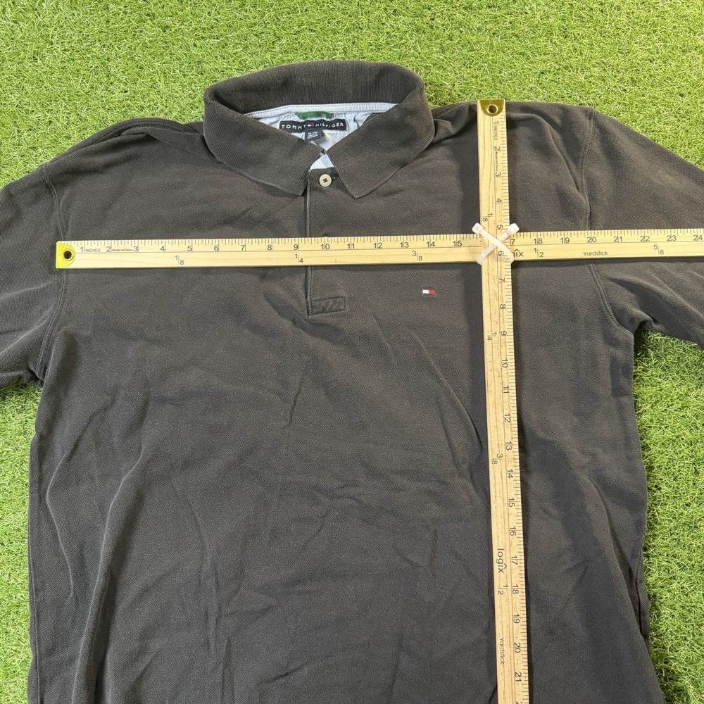 Tommy Hilfiger Mens Regular Fit Short Sleeve Cotton Polo Shirt Black Sz XL Logo - Picture 4 of 7